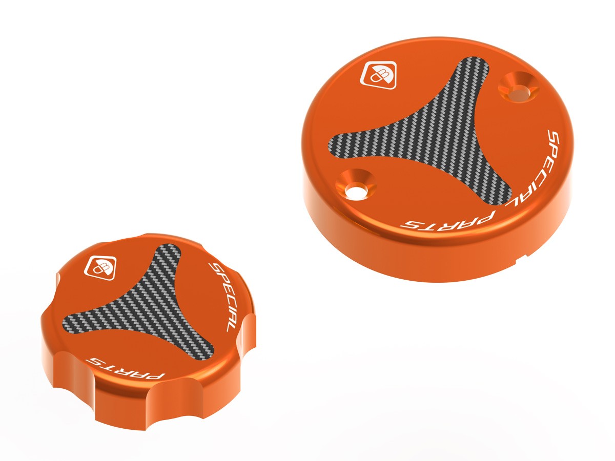 DBK Special Parts (Ducabike) Billet Front Brake & Clutch Reservoir Caps for Brembo and Performance Technology Reservoirs