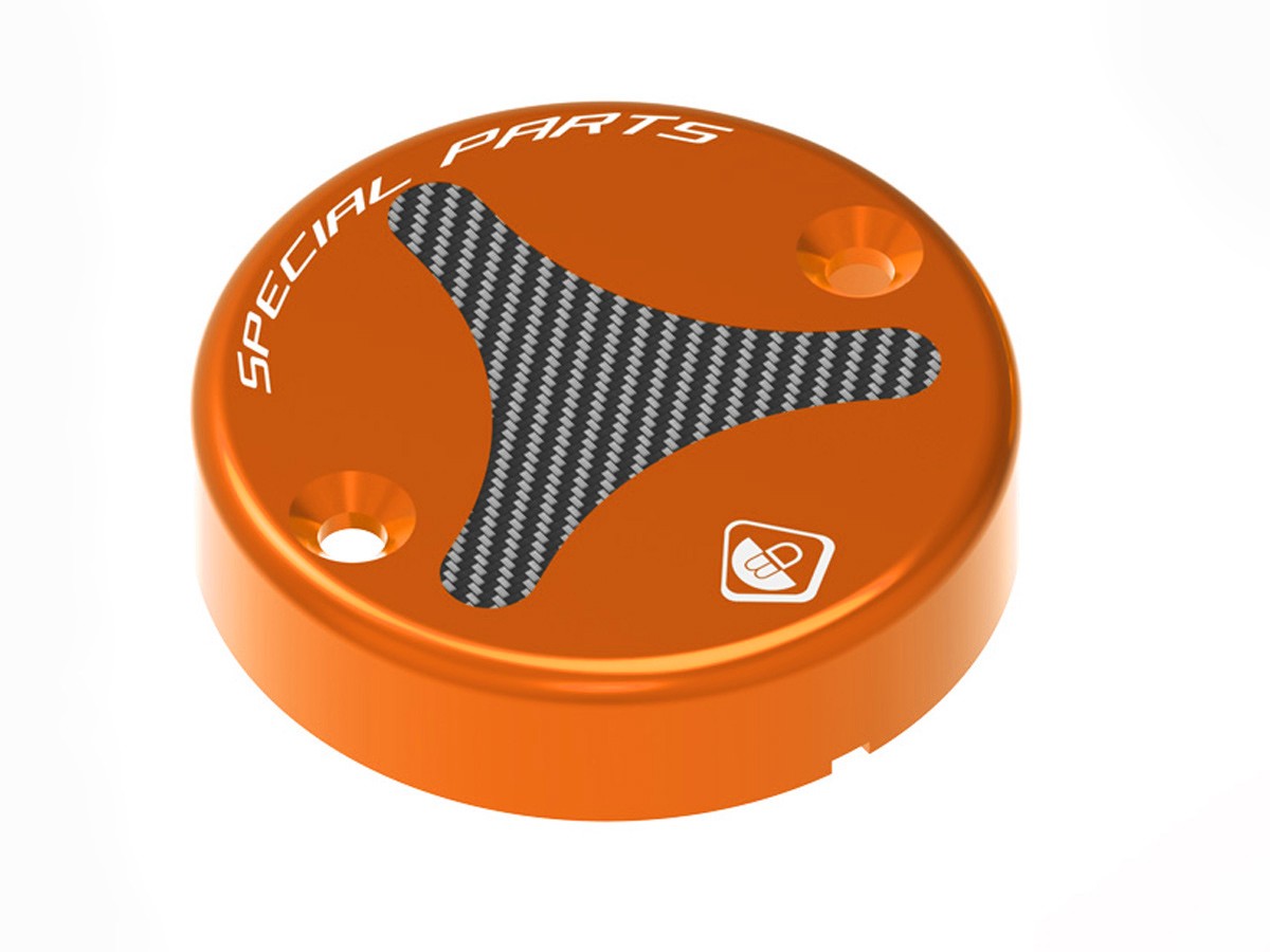 DBK Special Parts (Ducabike) Billet Front / Rear Brake Reservoir Cap and Performance Technology Brake Reservoir Cap