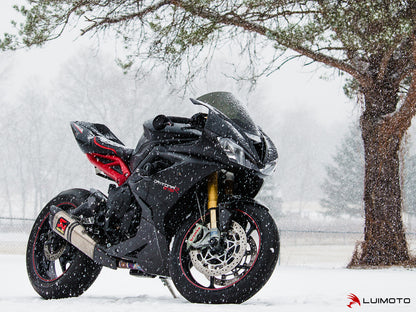 LUIMOTO (Diamond Sport) Passenger Seat Covers for the Triumph DAYTONA 765 / 675 (13-18) & STREET TRIPLE Rx (15-16)