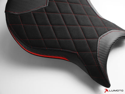LUIMOTO (Diamond Sport) Rider Seat Covers for the Triumph DAYTONA 765 / 675 (13-18) & STREET TRIPLE Rx (15-16)