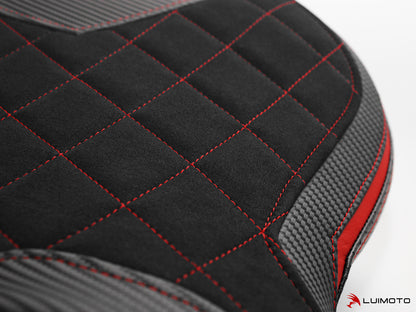 LUIMOTO (Diamond Sport) Rider Seat Covers for the Triumph DAYTONA 765 / 675 (13-18) & STREET TRIPLE Rx (15-16)