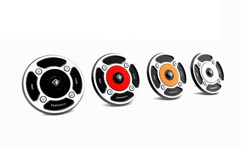 DBK Special Parts (Ducabike) Contrast Cut Base Fuel Tank Cap for the Ducati Panigale (all) Superleggera, Scrambler, Streetfighter, and XDiavel
