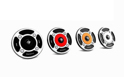 DBK Special Parts (Ducabike) Contrast Cut Base Fuel Tank Cap for the Ducati Panigale (all) Superleggera, Scrambler, Streetfighter, and XDiavel
