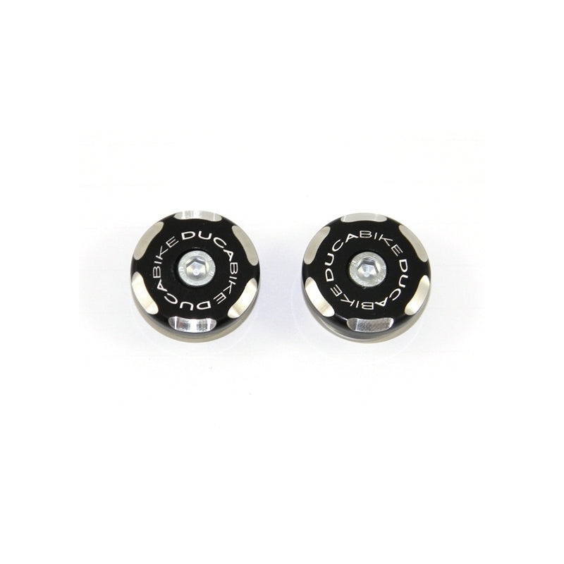 DBK Special Parts (Ducabike) Contrast Cut Billet Swingarm Pivot (main frame) Caps for the Ducati Panigale / Streetfighter V4 / S / R / Speciale
