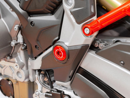 DBK Special Parts (Ducabike) Billet Main Frame Caps (Swing arm pivot) for the Ducati Multistrada V4