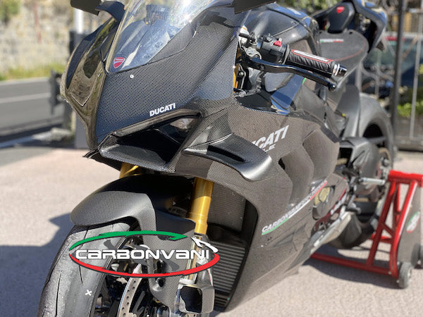 Carbonvani - Ducati Panigale V4 / S / SP / R (2022+) Carbon Fiber Full Fairing Kit - NO Winglets  - NO DECALS - ROAD VERSION (6 pieces)