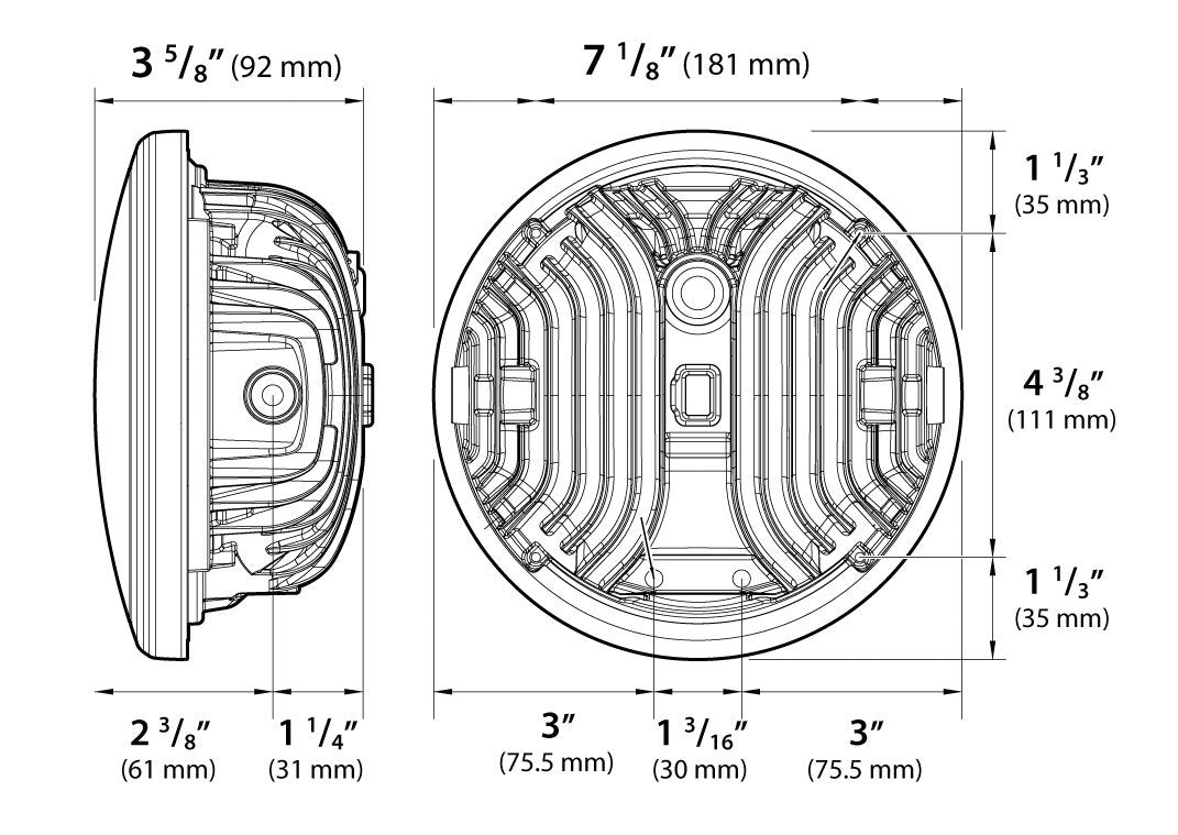Koso ZENITH 7 Inch LED Round Headlight