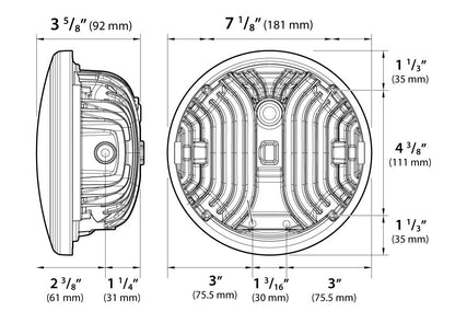 Koso ZENITH 7 Inch LED Round Headlight