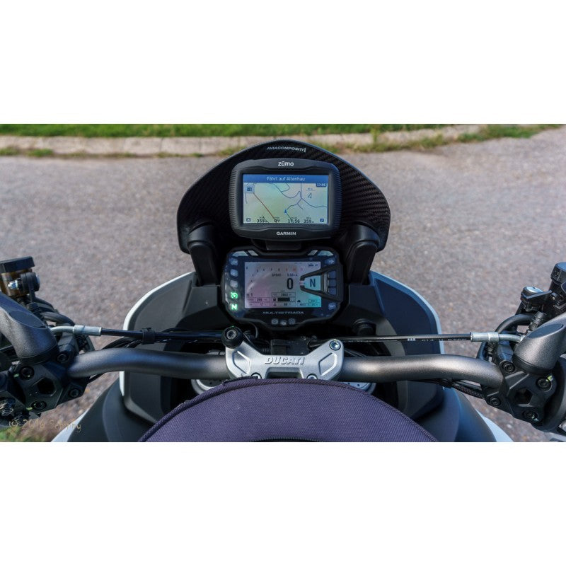 AviaCompositi Carbon Fiber Windscreen for Ducati Multistrada 1260 / 1200 / 950 / Enduro - With Stripe