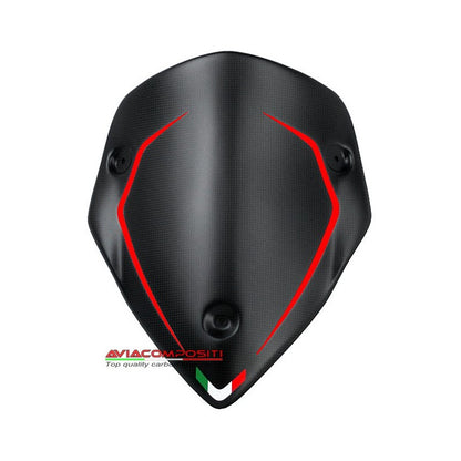 AviaCompositi Carbon Fiber Windscreen for Ducati Multistrada 1260 / 1200 / 950 / Enduro - With Stripe