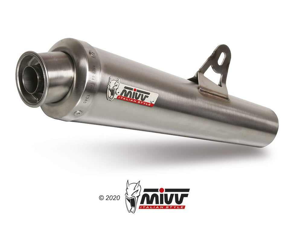 MIVV X-Cone Stainless Steel, 2 Slip-On, Standard Position Exhaust For Aprilia Shiver 750 2008-2020